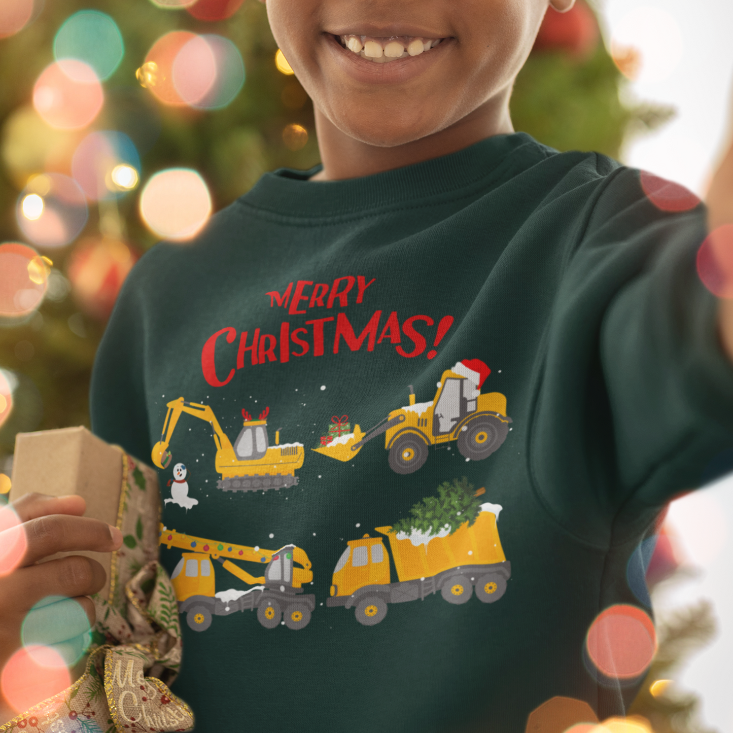 Kids Christmas Digger Jumper