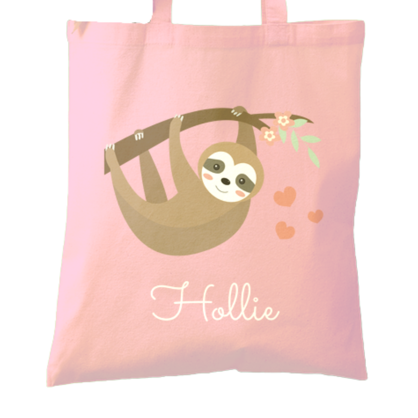 Kids Personalised Cute Sloth Tote Bag