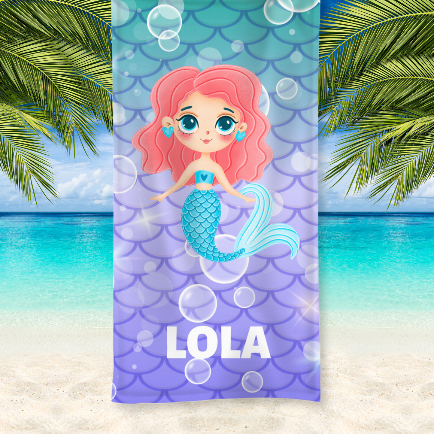 Mermaid beach towel hot sale