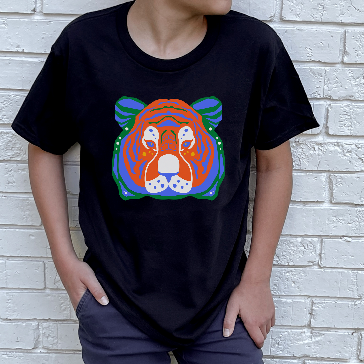 Kids Vibrant Tiger Printed T-shirt | Unisex Sizes