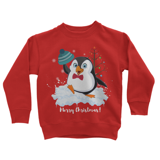 Dancing Penguin - Kids Christmas Sweatshirt