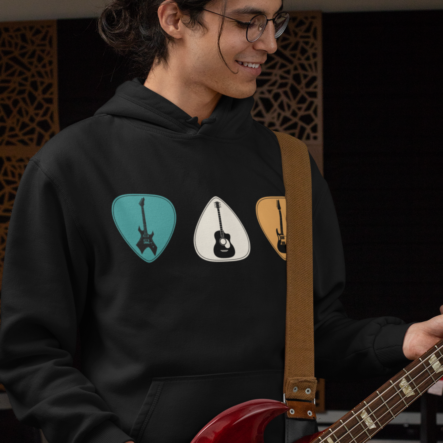 Guitar Picks/Plectrum's - Men's Pullover Hoodie | XS - 5XL