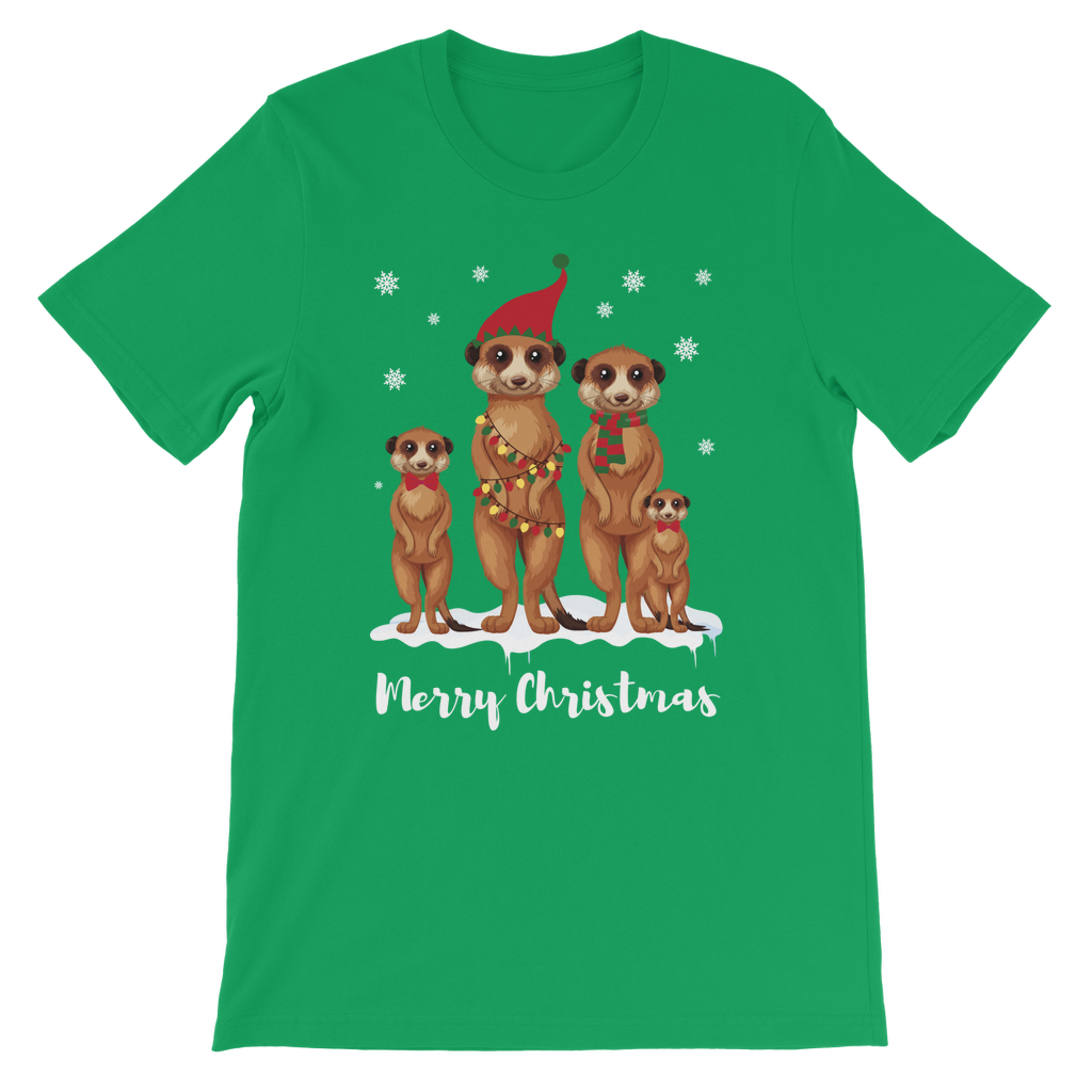 Festive Meerkat Family  - Kids Christmas T-shirt