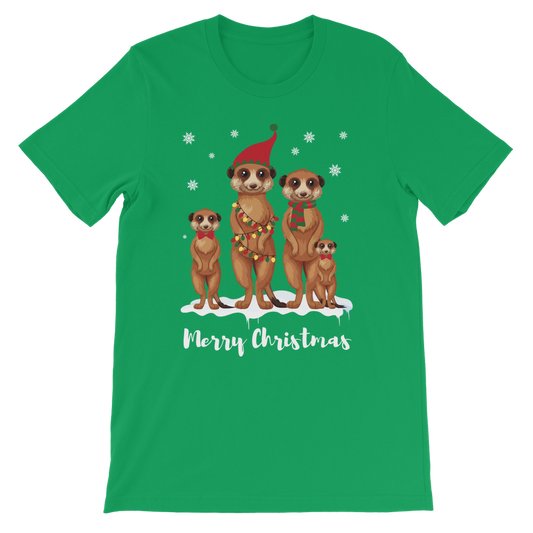 Festive Meerkat Family  - Kids Christmas T-shirt