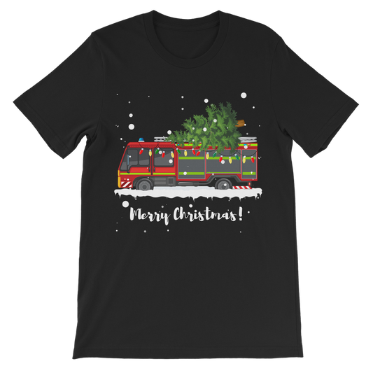 Festive Fire Engine - Kids Christmas T-shirt | 3 - 13 years