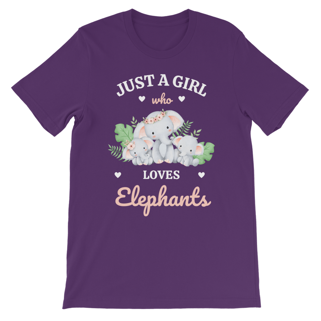 Just a Girl who loves Elephants - Girls T-shirt | 3 - 13 years