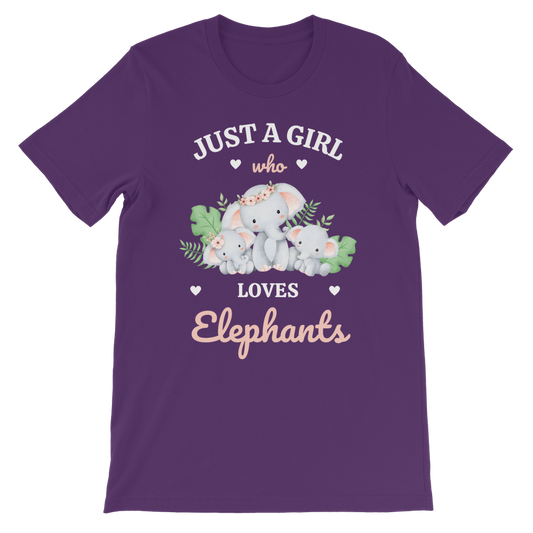 Just a Girl who loves Elephants - Girls T-shirt | 3 - 13 years