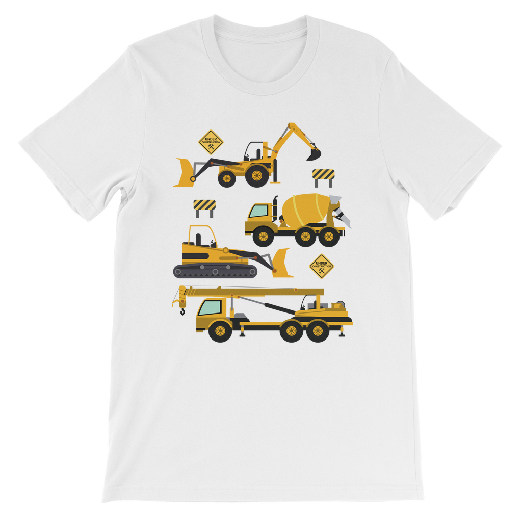 Kids Construction Vehicles T-shirt | 3 - 13 years