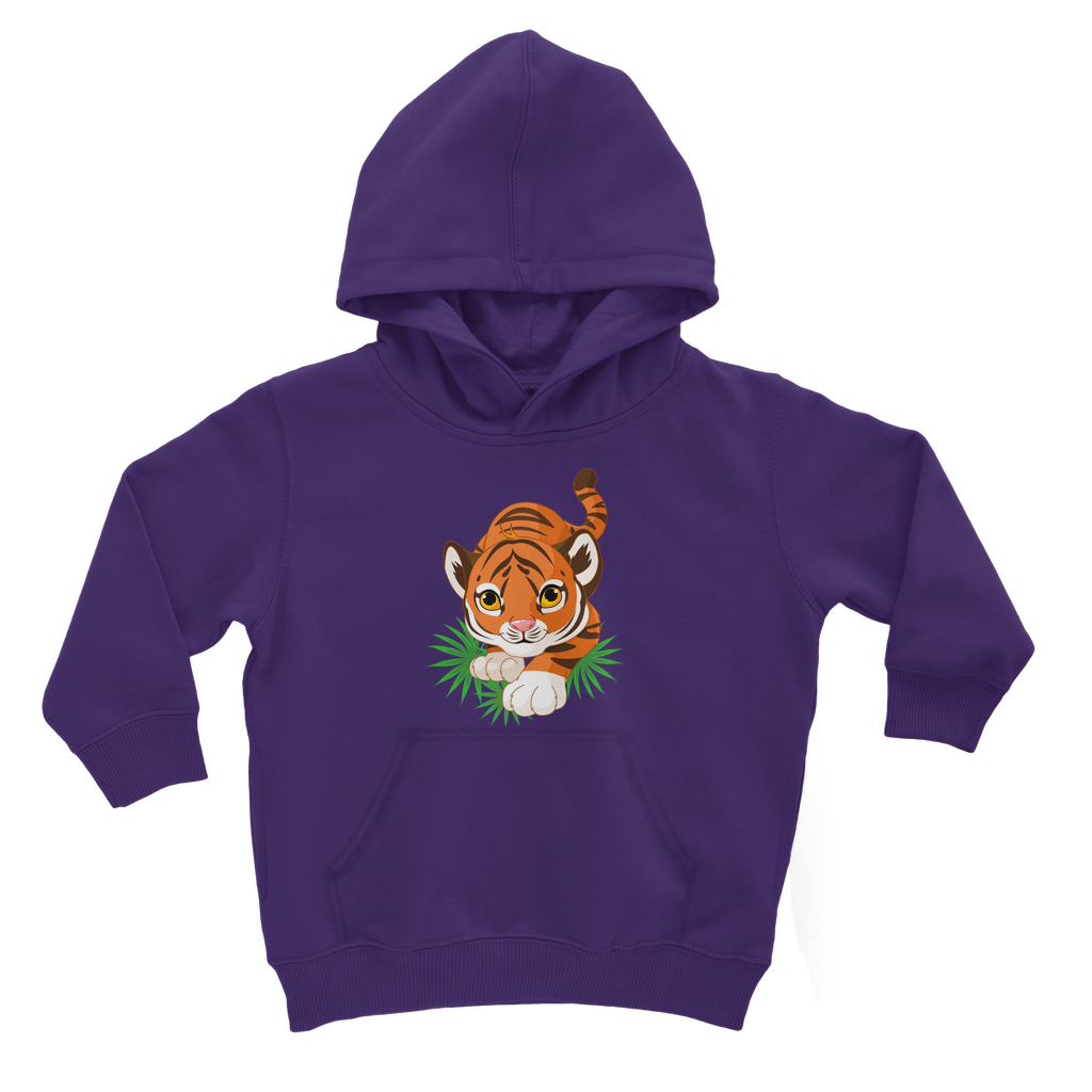 Cute Tiger Cub - Unisex Kids Printed Pullover Hoodie | 3 - 13 years