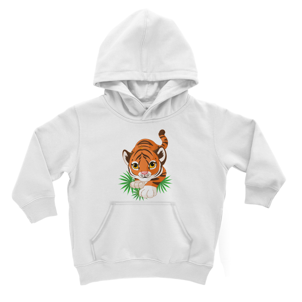 Cute Tiger Cub - Unisex Kids Printed Pullover Hoodie | 3 - 13 years