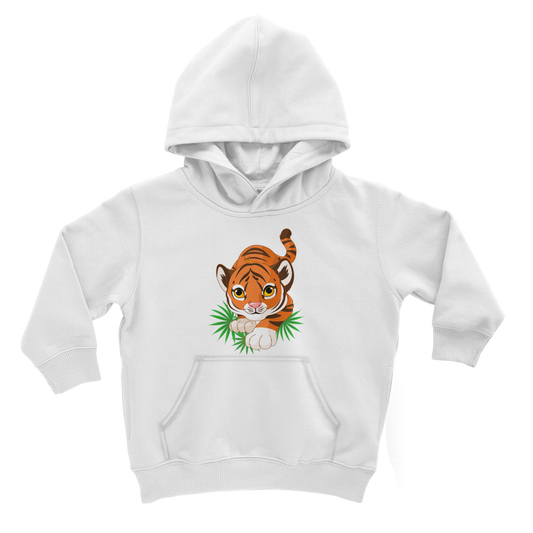 Cute Tiger Cub - Unisex Kids Printed Pullover Hoodie | 3 - 13 years