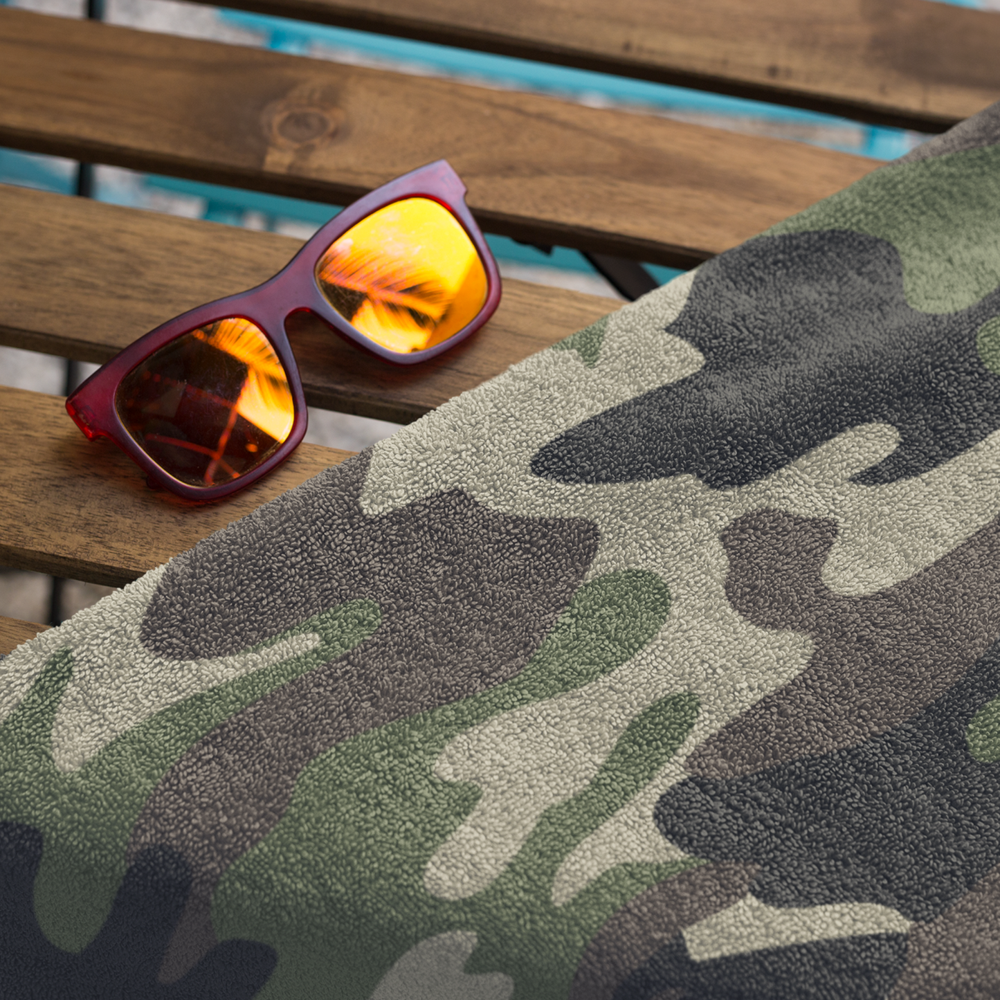 Extra Large Personalised Camouflage Beach Towel