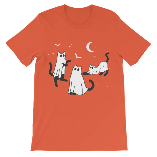 Funny 'Cat Ghosts' Halloween T-shirt - Unisex Kids