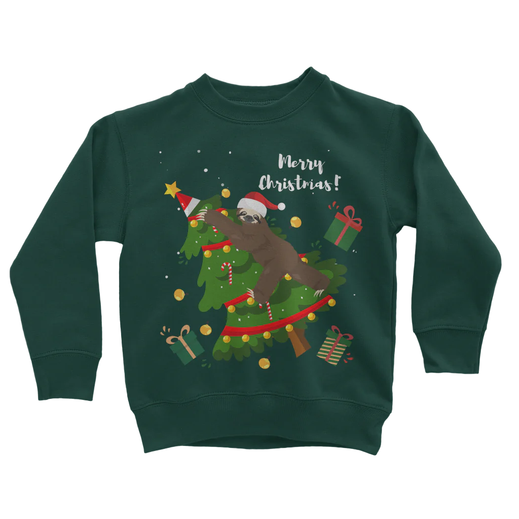 Kids Naughty Christmas Sloth Sweatshirt | Unisex Sizes