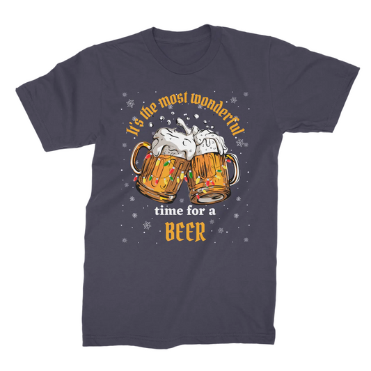 It's the most wonderful time for a Beer | Men's Christmas T-shirt