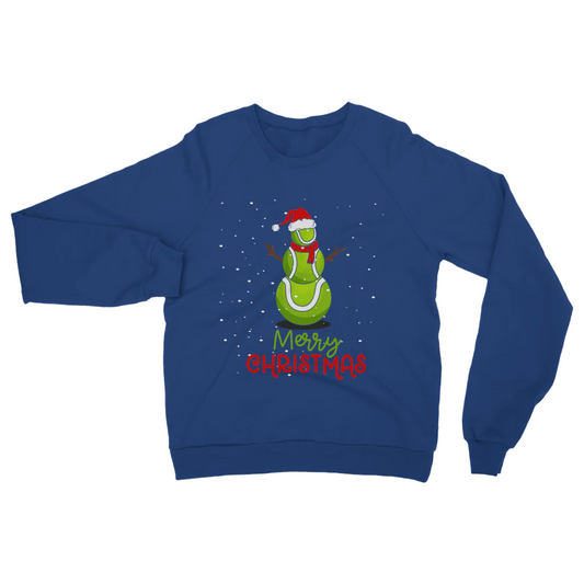 Christmas Tennis Ball Snowman - Unisex Adult Xmas Sweatshirt