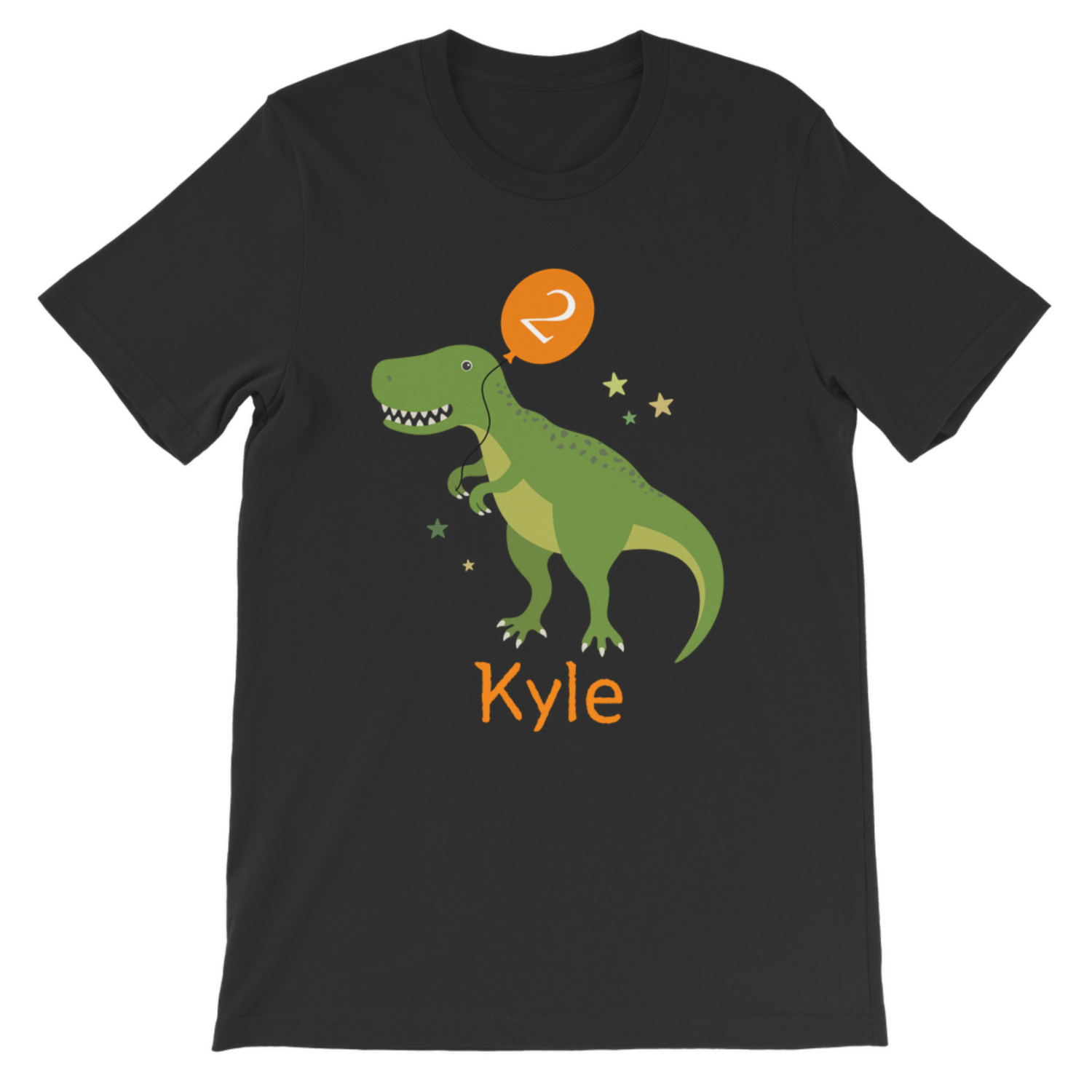 Children's Printed Birthday Dinosaur T-shirt, Classic Black 1 - 8 years