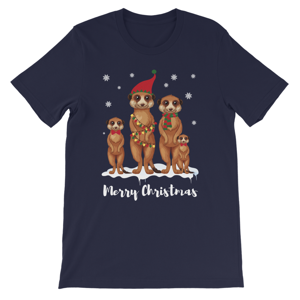 Festive Meerkat Family  - Kids Christmas T-shirt