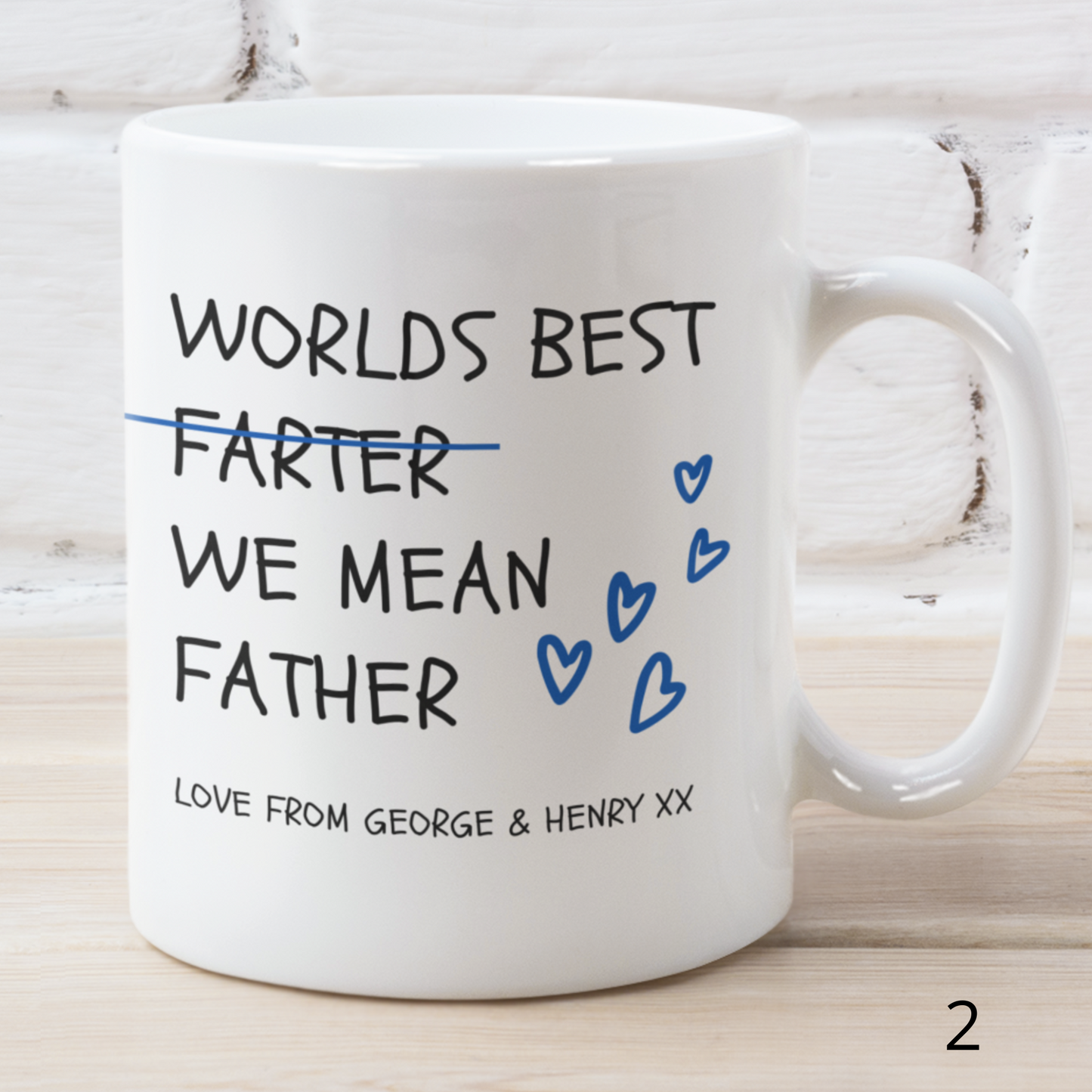 Personalised Fathers Day 'World's Best Farter... I mean Father 11oz Mug