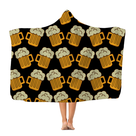 Men's beer themed hooded blanket