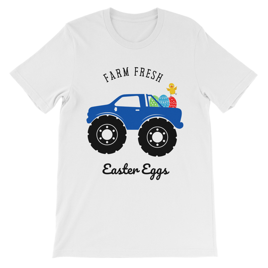 Kids "Farm Fresh Easter Egg" Monster Truck T-shirt | 3 - 13 yrs