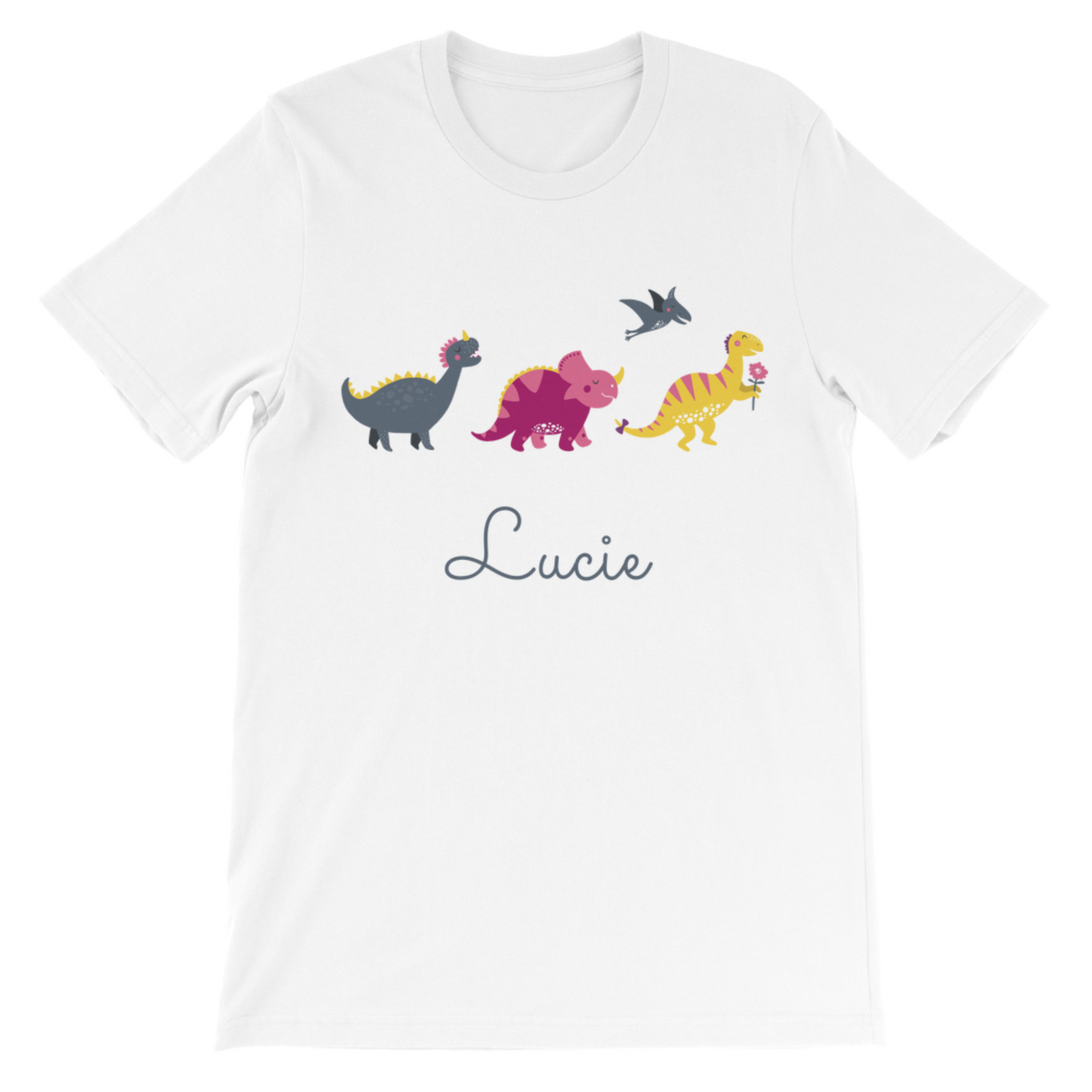 Girls Personalised Dinosaur T-shirt | 3 - 13 years