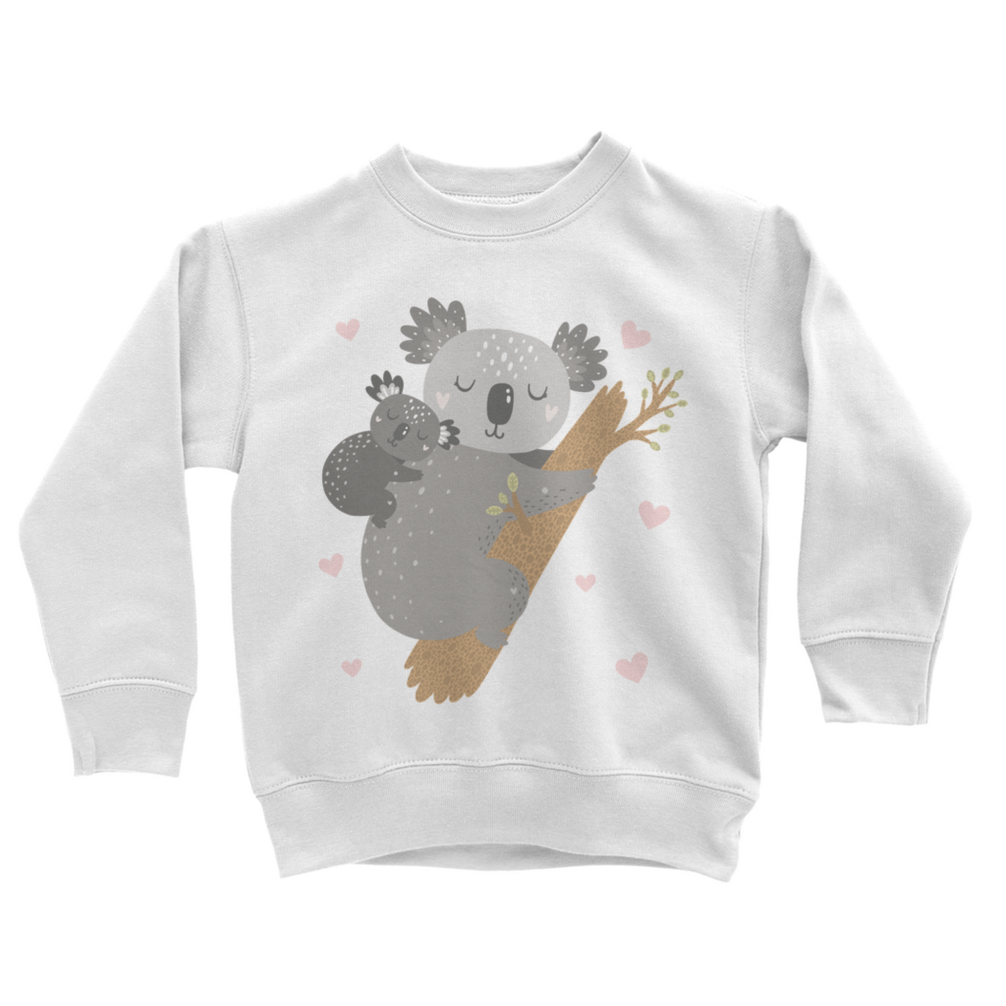 Mum & Baby Koala with Hearts - Girls Sweatshirt | 3 - 13 years