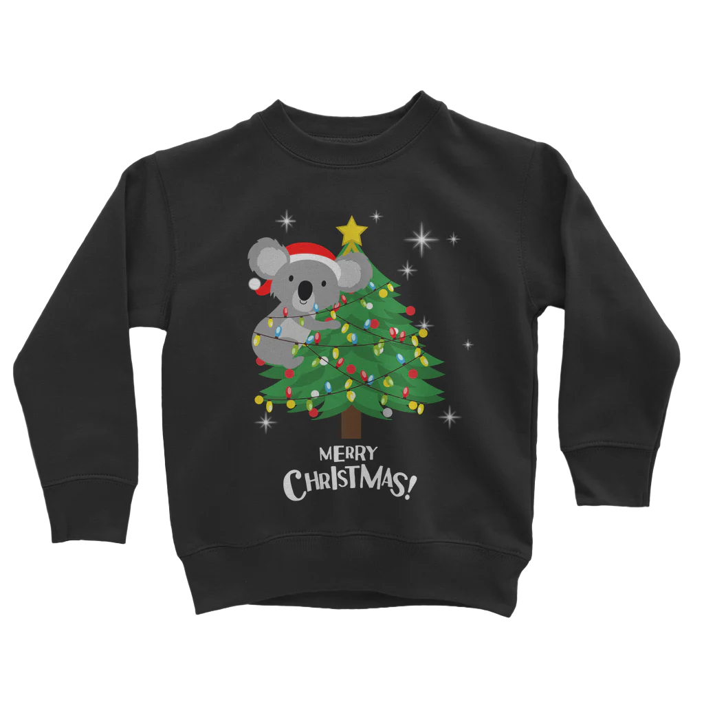 Kids Funny Koala Christmas Sweatshirt | 3 - 13 years