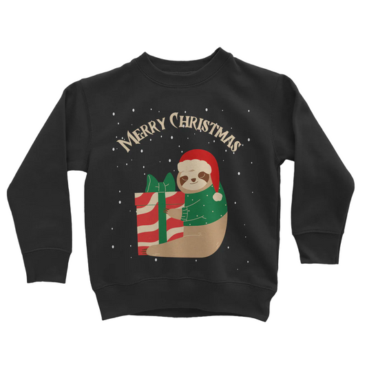 Merry Christmas Sloth - Kids Festive Sweatshirt | Unisex Sizes