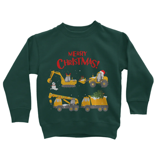 Kids Christmas Diggers Sweatshirt | 3 - 13 years