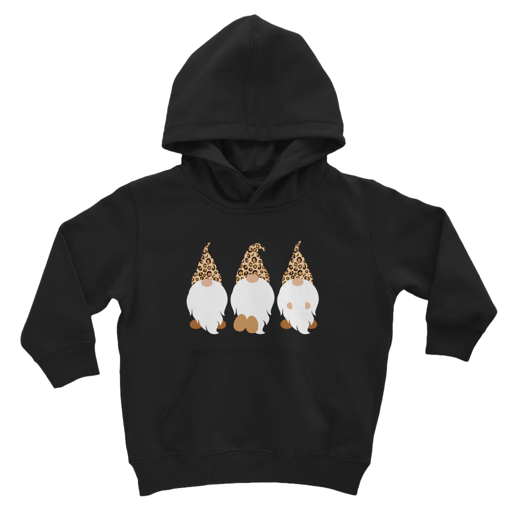 Leopard Print Winter Gonks - Kids Pullover Hoodie