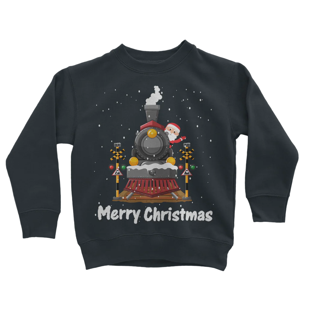 Unisex Kids "Santa's Steam Train" Christmas Sweatshirt | 3 - 13 yerars