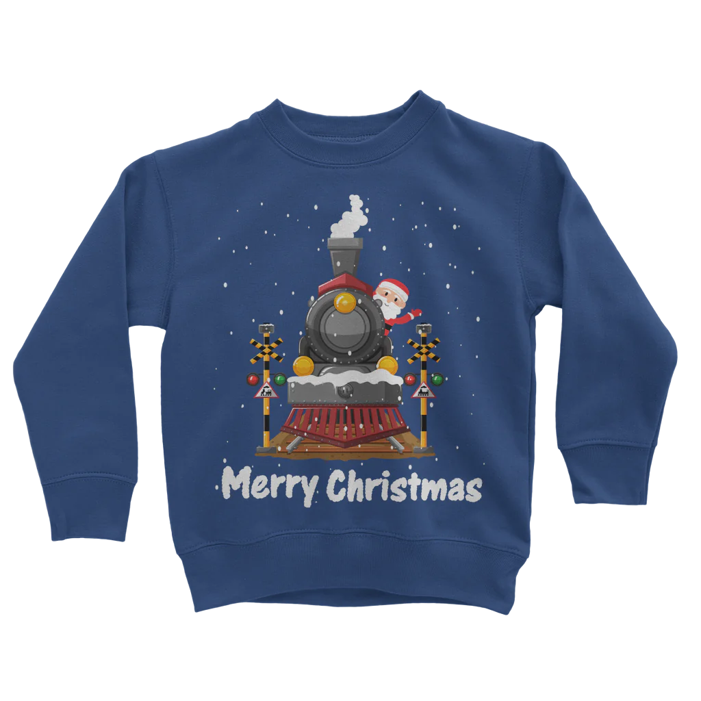 Unisex Kids "Santa's Steam Train" Christmas Sweatshirt | 3 - 13 yerars