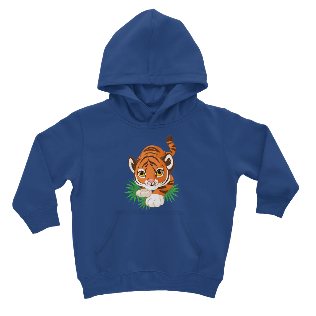 Kids Cute Tiger Cub Printed Pullover Hoodie | 3 - 11 years