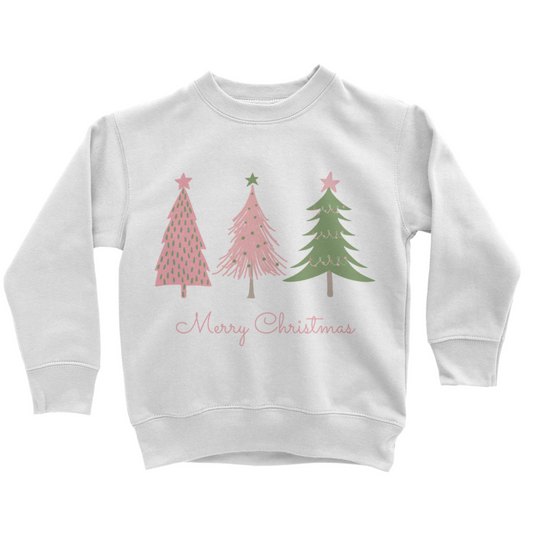 Cute Christmas Trees - Girls Xmas Sweatshirt