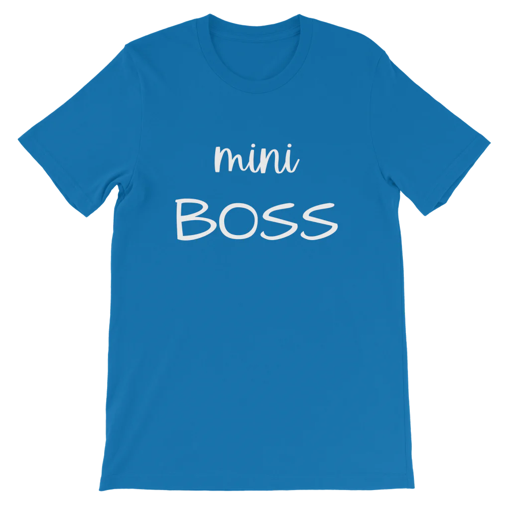 Boys 'Mini Boss' Premium Cotton T-Shirt | 1 - 4 years