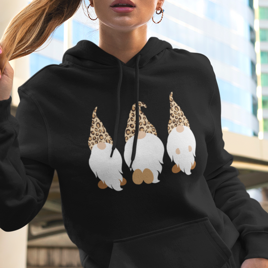 Winter Gonks with Leopard Print Hats Hoodie | XS - 5XL